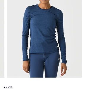 Vuori Women's Navy Long Sleeved Lux Crew